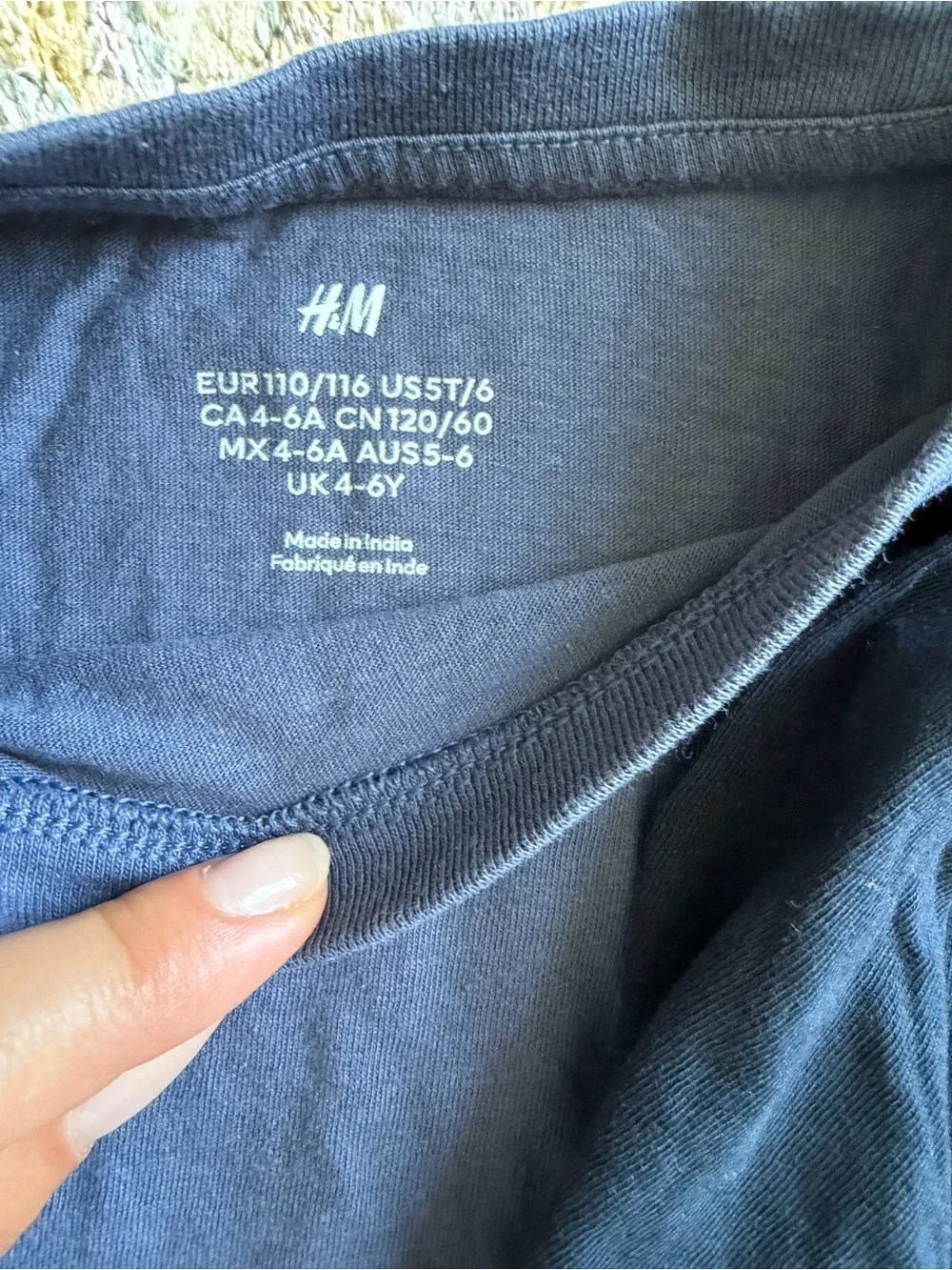 H&M Kids Long Sleeve Tee - White, Gray, Navy